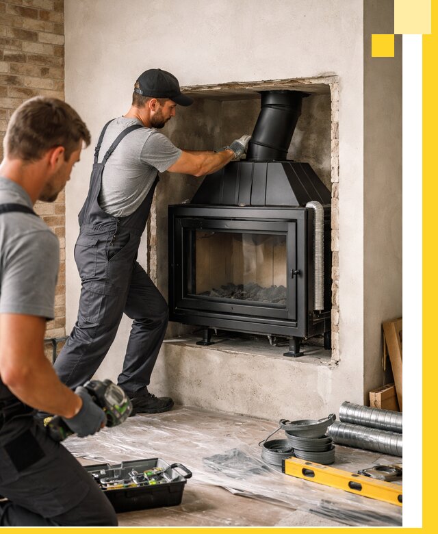 Установка каминных топок в Партизанске: монтаж, подключение