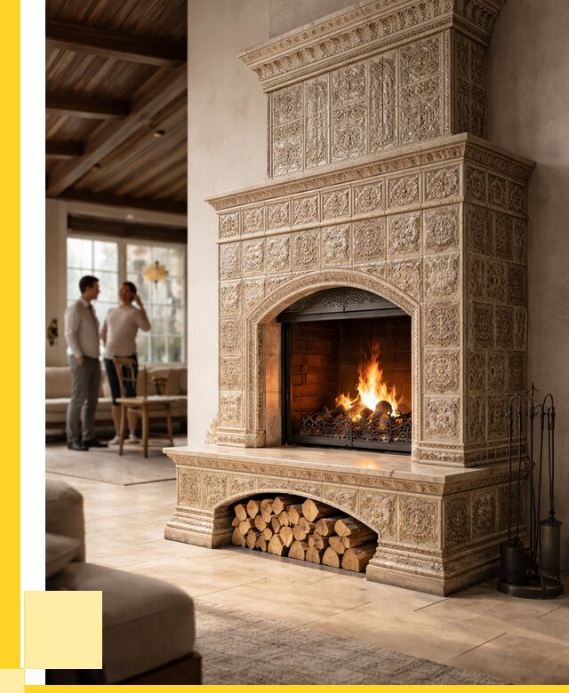 Купить изразцовый камин в Партизанске от 268325 р. | ЭриданПрт