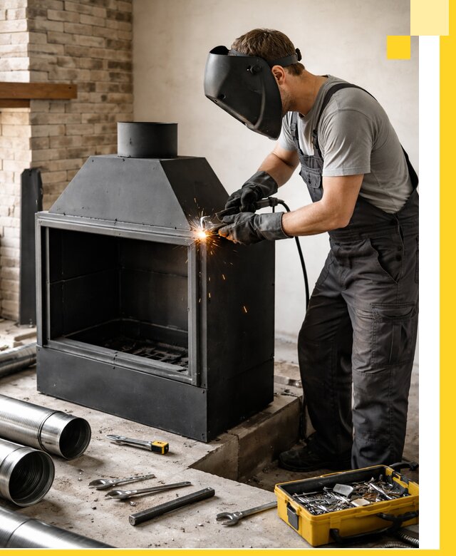 Продажа и установка металлических каминов в Партизанске под ключ