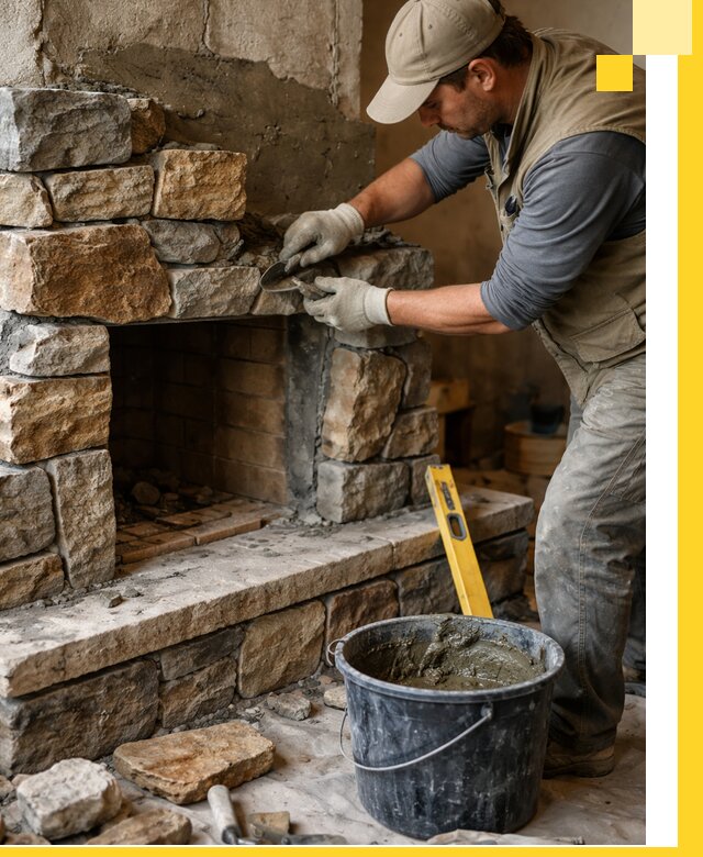 Изготовление и установка каменных каминов под ключ в Партизанске