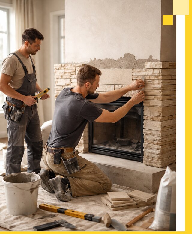 Установка и монтаж каминов для загородного дома в Партизанске