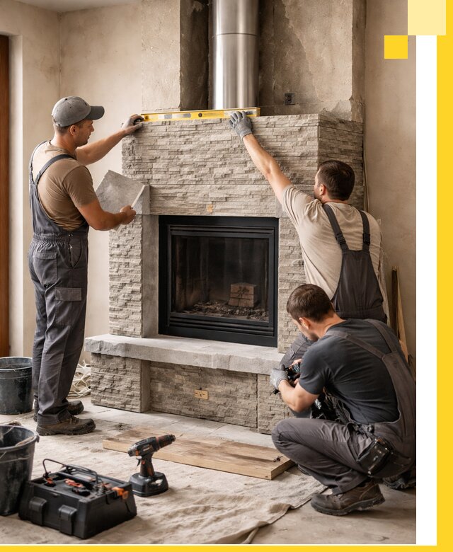 Профессиональный монтаж каминов под ключ в Партизанске для дома