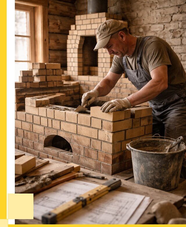 Кладка печей из кирпича в Партизанске цены от 32199 р. - ЭриданПрт