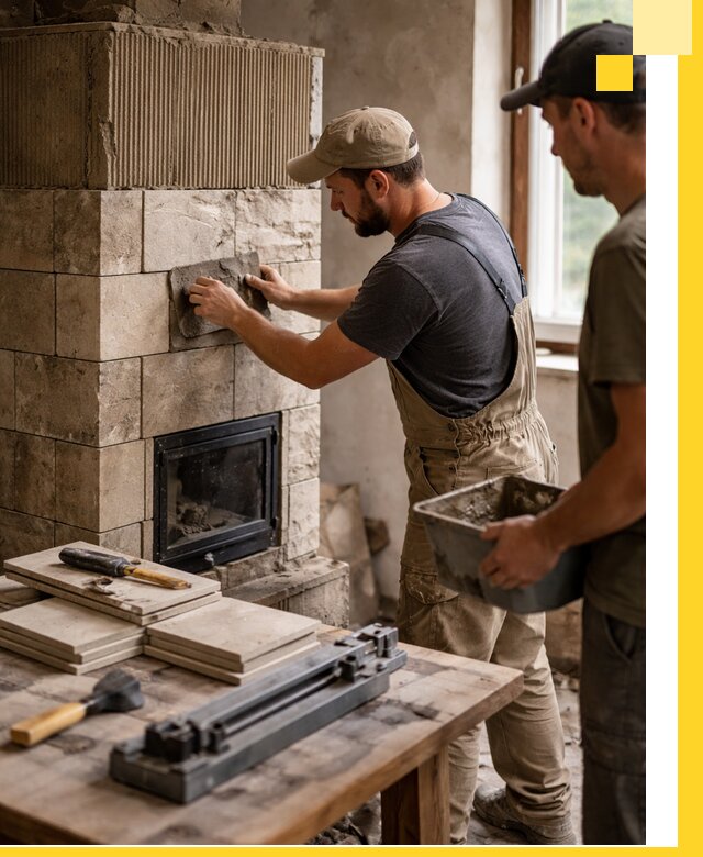 Профессиональная облицовка печей в Партизанске: керамика и камень