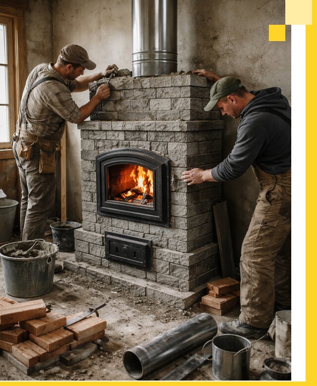 Производство, поставка и монтаж дровяных печей в Партизанске