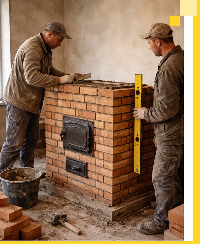 Отопительные печи под ключ в Партизанске, установка и сборка