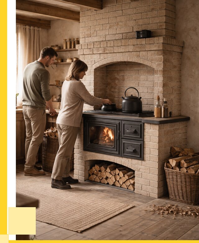 Печи с плитой в Партизанске от 48299 р. | ЭриданПрт — кирпичная печь