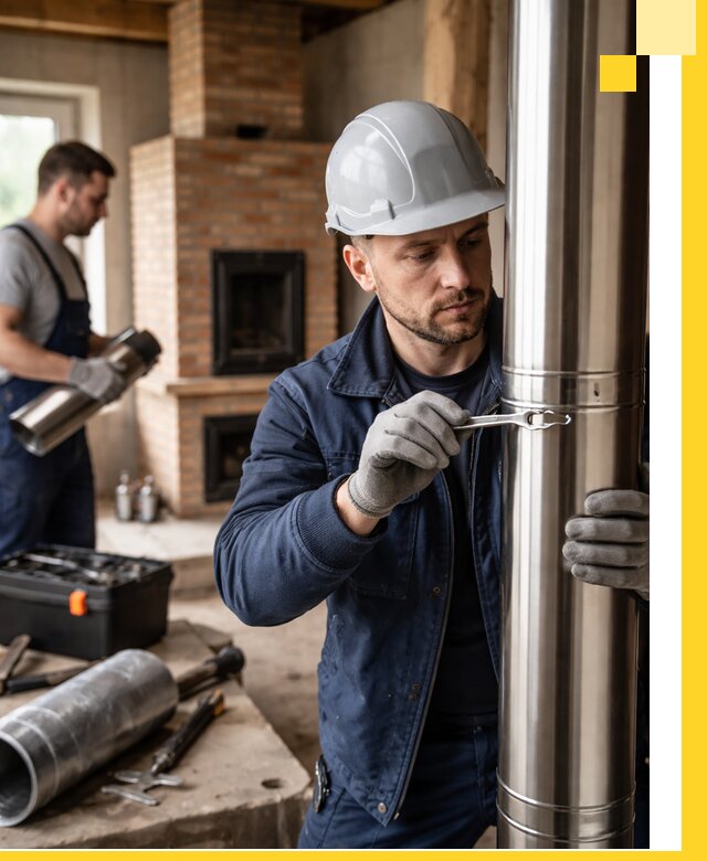 Профессиональный монтаж дымоходов для печей в Партизанске