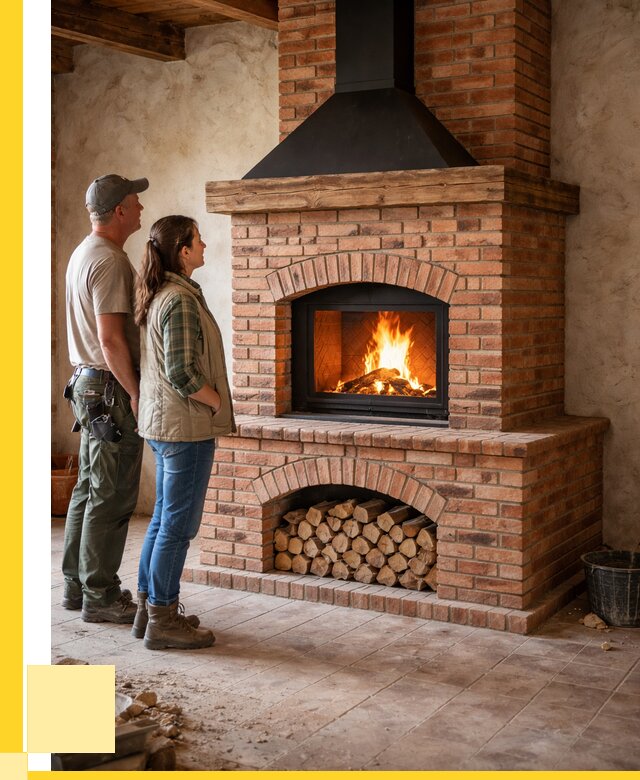 Печи камины из кирпича в Партизанске от 128796 р. | ЭриданПрт