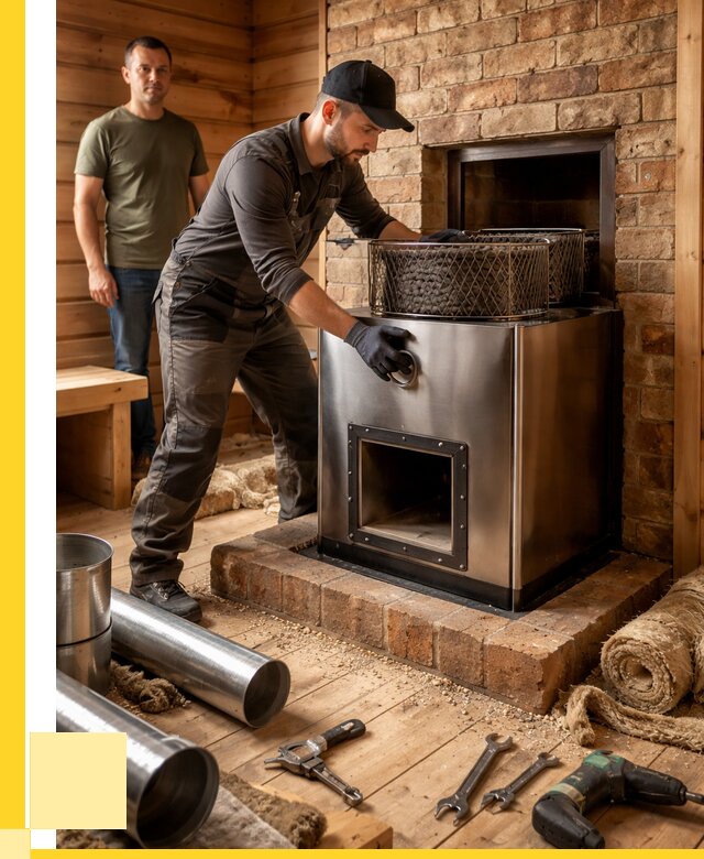 Монтаж банных печей под ключ в Партизанске от 19319 р., ЭриданПрт