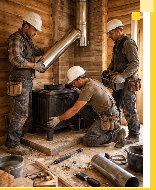 Профессиональный монтаж банных печей и дымоходов в Партизанске
