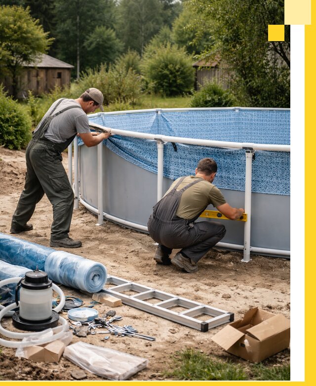 Установка и монтаж каркасных бассейнов в Партизанске под ключ