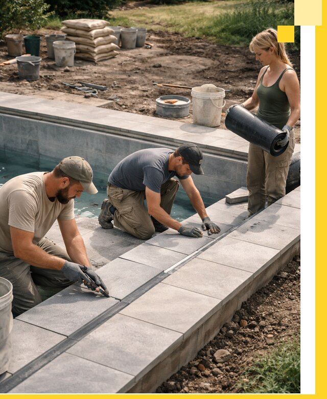 Строительство и монтаж уличных бассейнов под ключ в Партизанске