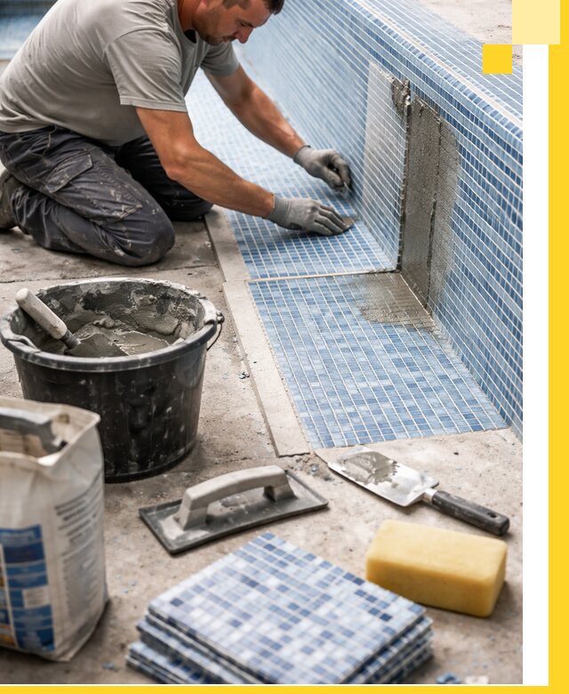 Укладка и ремонт мозаики для бассейнов под ключ в Партизанске