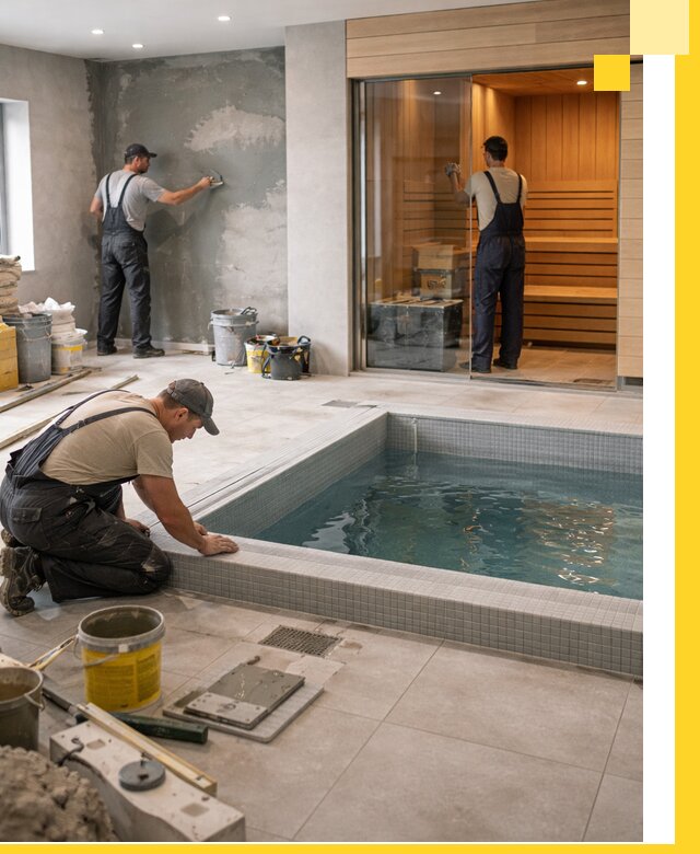 Проектирование и строительство сауны с бассейном в Партизанске