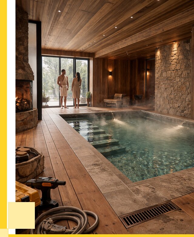 Проекты бань с бассейном под ключ в Партизанске от 80498 р., ЭриданПрт