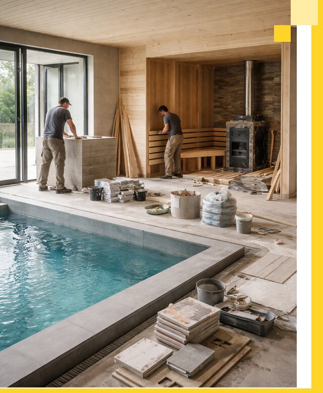 Проектирование и строительство бань с бассейном в Партизанске