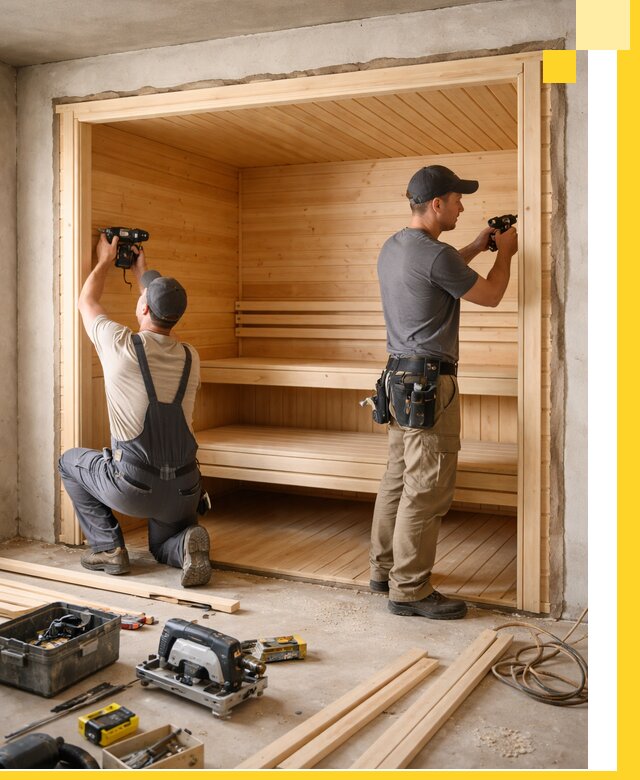 Монтаж саун под ключ в Партизанске — проектирование и установка