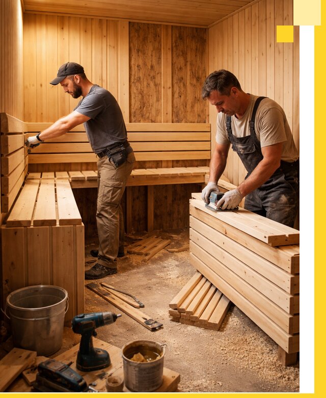Профессиональный комплексный ремонт саун под ключ в Партизанске