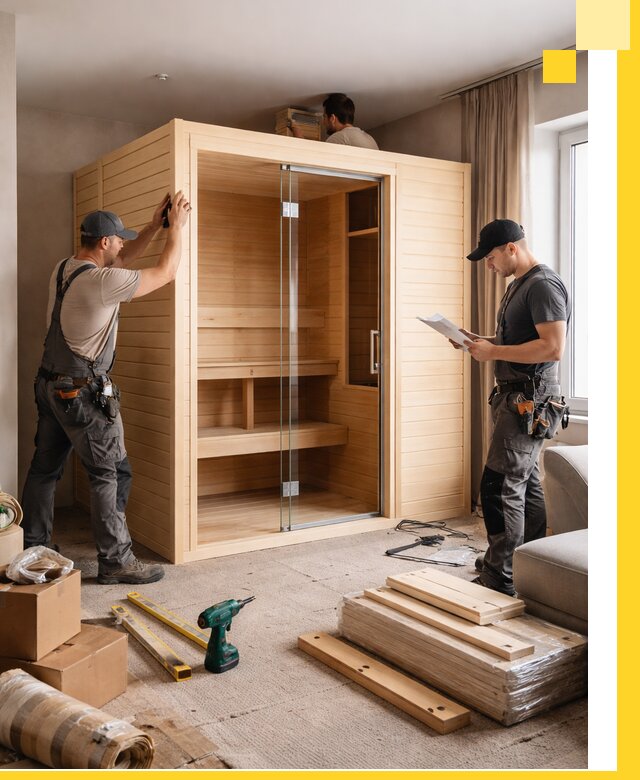 Установка и благоустройство саун в квартире в Партизанске