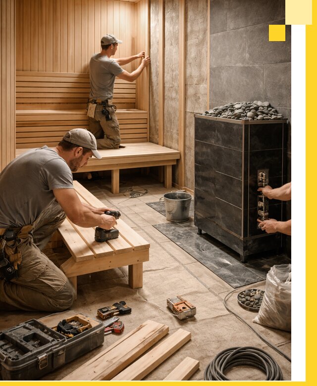 Дизайн и строительство интерьерных саун под ключ в Партизанске
