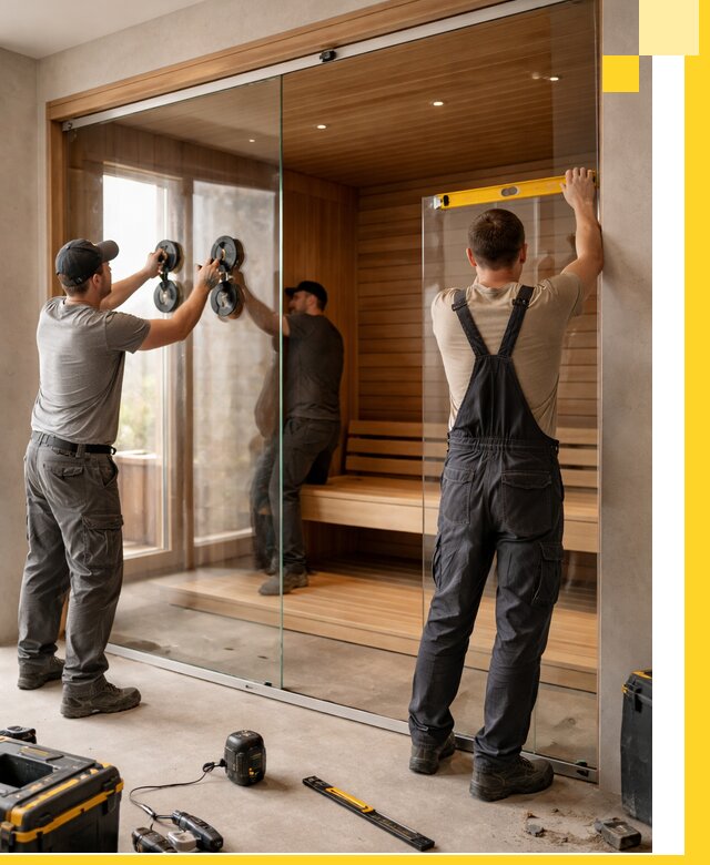 Производство и монтаж стеклянных саун под ключ в Партизанске