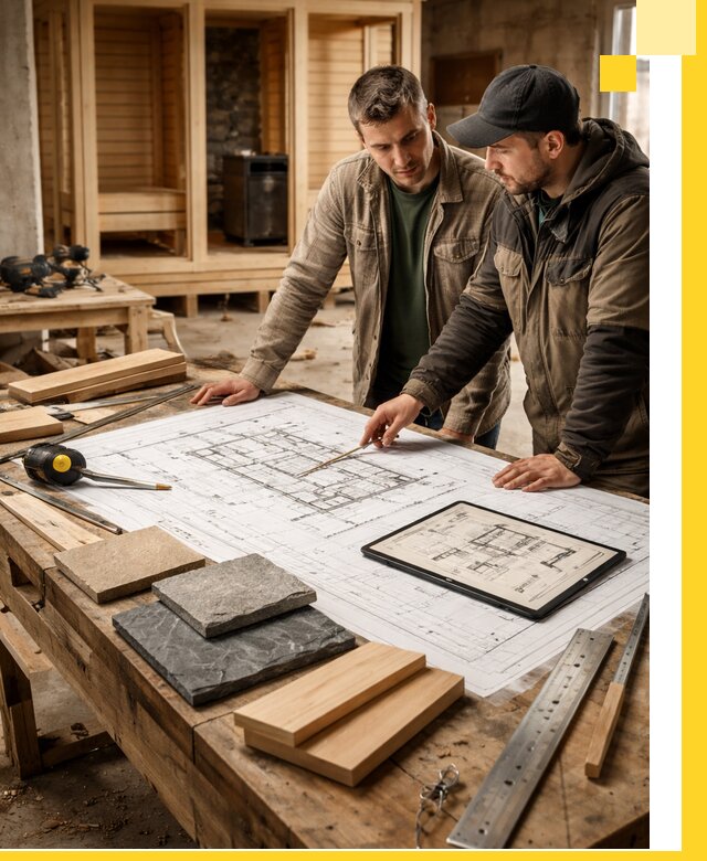 Проекты бань под ключ и планы строительства в Партизанске