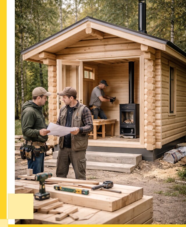 Монтаж бань под ключ в Партизанске — от 214660 р. | ЭриданПрт