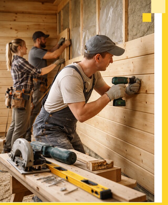 Обшивка бань под ключ в Партизанске: отделка стен и потолков