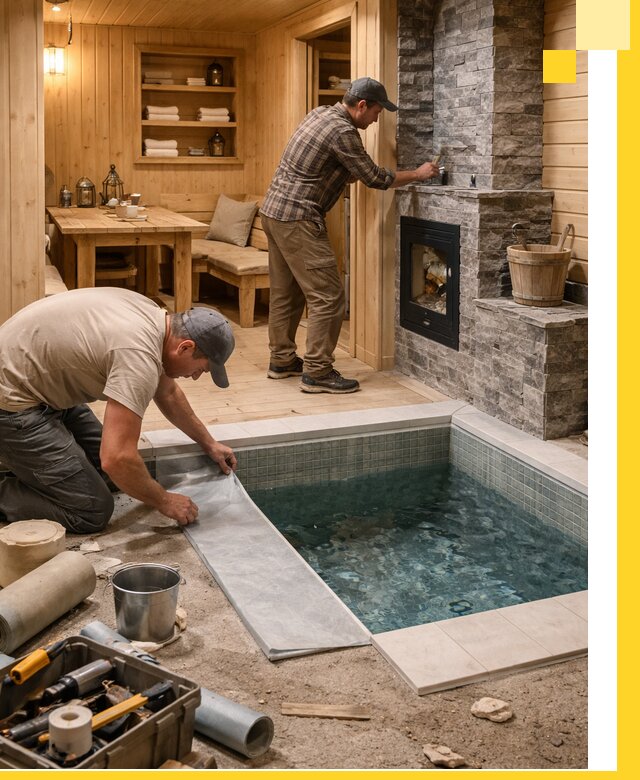 Строительство бань с комнатой отдыха под ключ в Партизанске