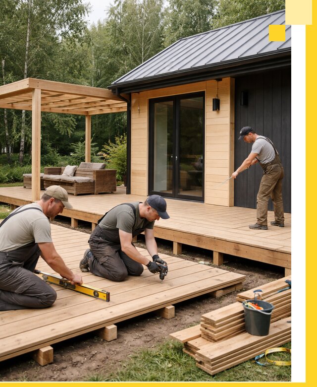 Строительство бань с террасой и бассейном под ключ в Партизанске