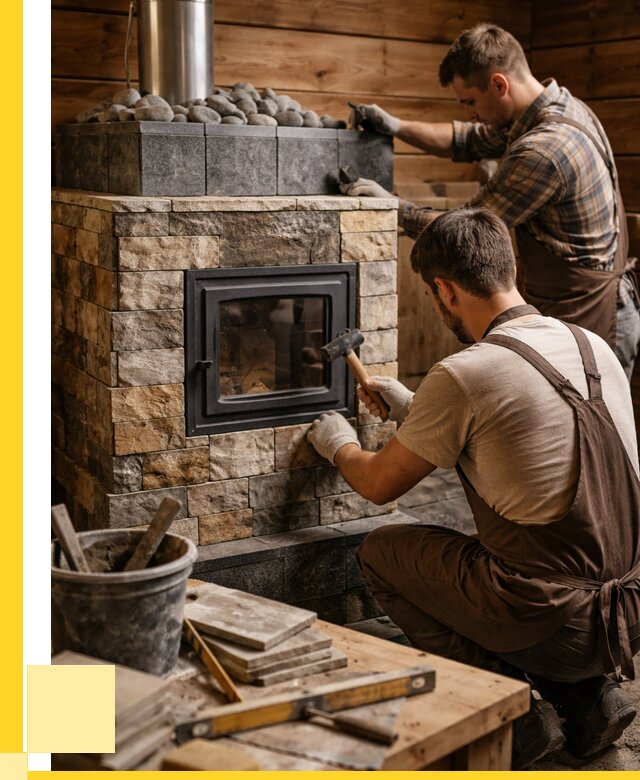 Облицовка банной печи в Партизанске от 16100 р. | ЭриданПрт