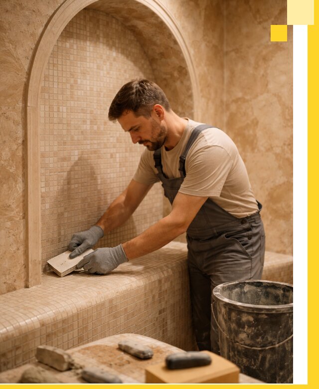 Профессиональная отделка хамамов с мозаикой под ключ в Партизанске