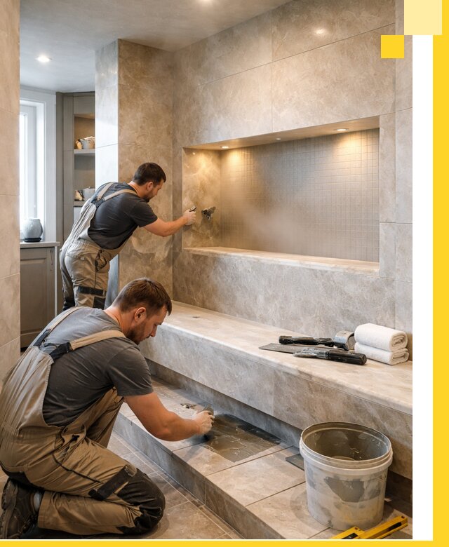 Профессиональное строительство хамама в квартире в Партизанске