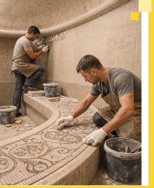 Плитка для хамама в Партизанске, укладка, подбор и поставка