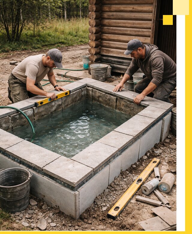 Изготовление и установка холодных купелей под ключ в Партизанске